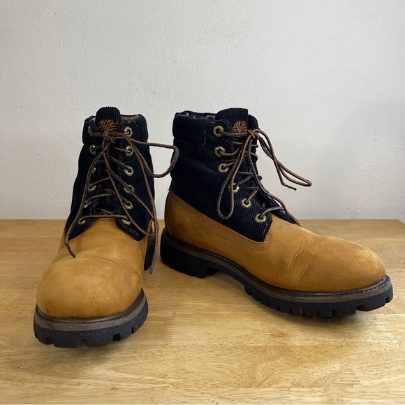 Timberland Wheat and Plaid Nubuck Tan Corduroy Waterproof Winter Boots Size 7 - Picture 2 of 16